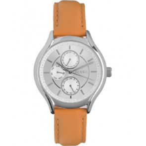 Watch strap Fossil BQ3019 Leather Brown 18mm