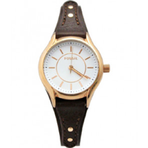 Watch strap Fossil BQ3068 Leather Brown 14mm