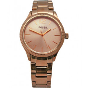 Watch strap Fossil BQ3075 Stainless steel Rosé 18mm