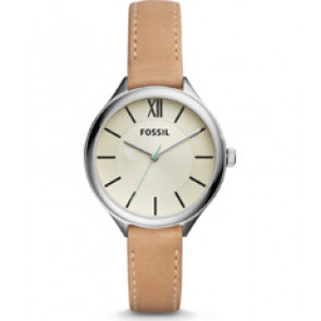 Watch strap Fossil BQ3083 Leather Beige 14mm