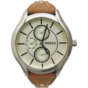Watch strap Fossil BQ3090 Leather Brown 18mm