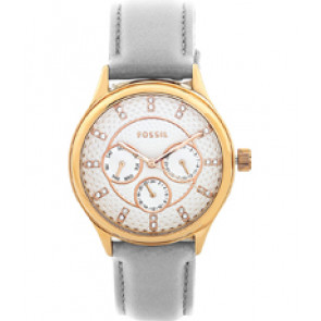 Watch strap Fossil BQ3093 Leather White 18mm