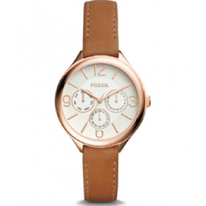 Watch strap Fossil BQ3118 Leather Brown 14mm