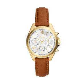 Watch strap Fossil BQ3851 Leather Cognac 16mm