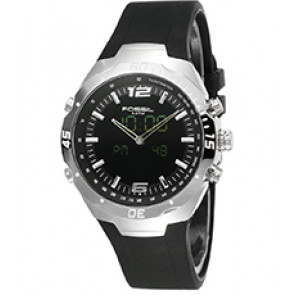 Watch strap Fossil BQ9353 Silicone Black 20mm