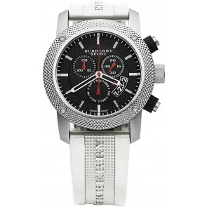 Watch strap Burberry BU7707 Plastic White 24mm