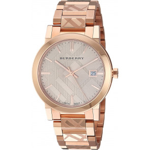Watch strap Burberry BU9039 Steel Rosé