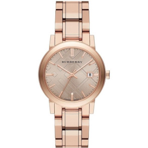 Watch strap Burberry BU9126 Steel Rosé