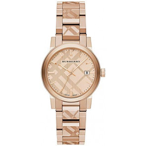 Watch strap Burberry BU9146 Steel Rosé