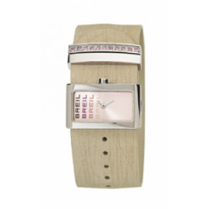 Watch strap Breil BW0124 Leather Beige 30mm