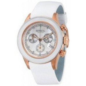 Watch strap Breil BW0516 Leather White