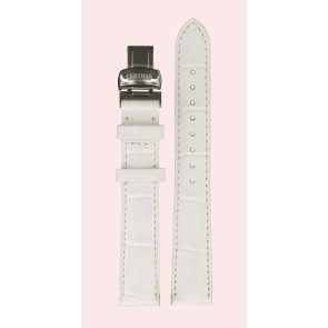 Watch strap Certina C600007310 Leather White 16mm