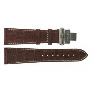 Watch strap Certina C600011090 / C001517A / C00.1.517.16.057.01 Leather Brown 23mm