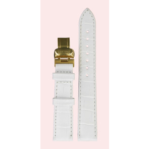 Watch strap Certina C0012103603700A / C610014486 Leather White 16mm