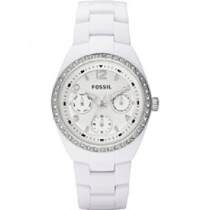 Watch strap Fossil CE1042 Ceramics White 20mm
