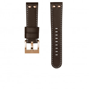 Watch strap TW Steel CEB104 Leather Dark brown 22mm