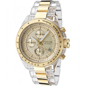 Watch strap Fossil CH2682 Stainless steel Gold Toned 22mm