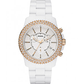 Watch strap Fossil CH2716 Plastic White 22mm