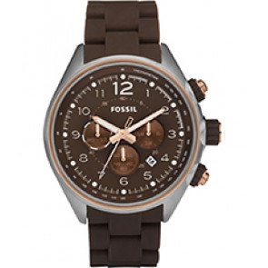 Watch strap Fossil CH2727 Steel Brown 22mm