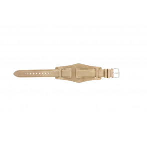 Watch strap Fossil CH2794 Leather Beige 18mm