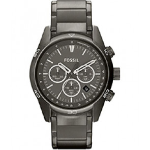 Watch strap Fossil CH2840 Steel Anthracite grey 22mm