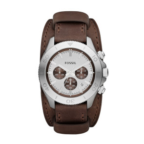 Watch strap Fossil CH2857 Leather Brown 22mm