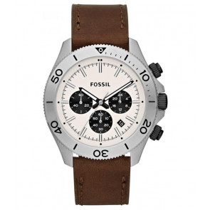 Watch strap Fossil CH2886 Leather Brown 22mm