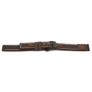Watch strap Coolwatch CS.247 Leather/Textiles Brown 16mm