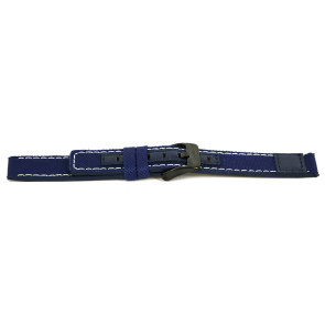 Watch strap Coolwatch CS.248 Leather/Textiles Blue 16mm