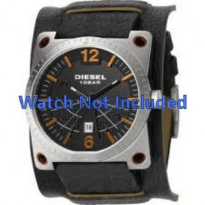Diesel watch strap DZ1212 Leather Black 28mm + default stitching