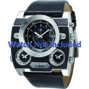 Watch strap Diesel DZ1243 Leather Black 37mm
