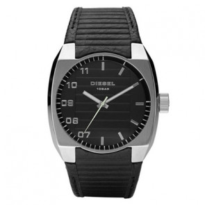 Watch strap Diesel DZ1393 Leather Black