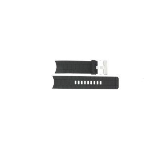 Watch strap Diesel DZ1437 / Double Down Rubber Black 24mm