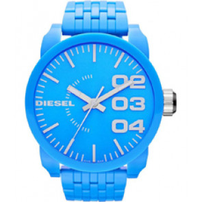 Watch strap Diesel DZ1575 Plastic Blue 28mm