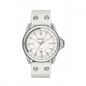 Watch strap Diesel DZ1755 Leather White 24mm