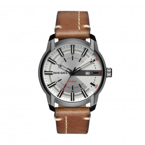 Watch strap Diesel DZ1814 Leather Brown 23mm