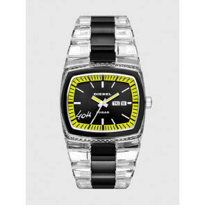 Watch strap Diesel DZ1879 Plastic Transparent 34mm