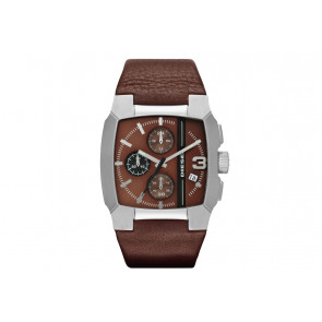 Watch strap Diesel DZ4274 Leather Brown