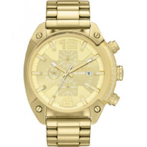 Watch strap Diesel DZ4299 Stainless steel Gold Toned 24mm