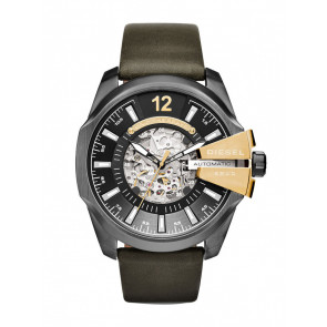 Watch strap Diesel DZ4379 Leather Olive green 27mm