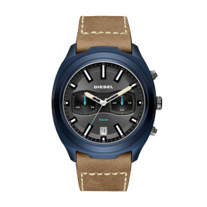 Watch strap Diesel DZ4490 Leather Light brown 26mm