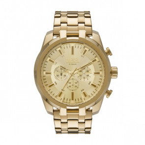 Watch strap Diesel DZ4590 Steel Gold Toned 26mm