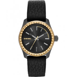 Watch strap Diesel DZ5408 Leather Black 20mm