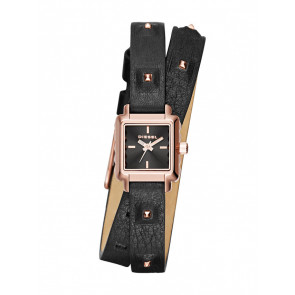 Watch strap Diesel DZ5480 Leather Black 10mm