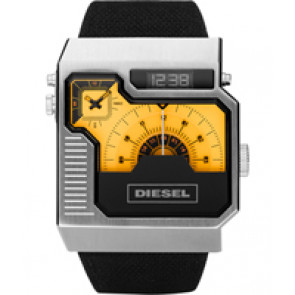 Watch strap Diesel DZ7223 Leather/Plastic Black 34mm
