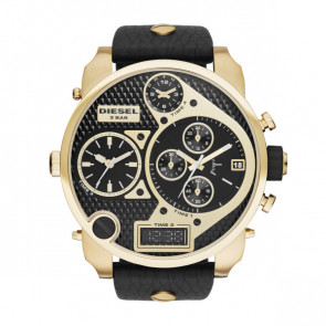 Watch strap Diesel DZ7323 Leather Black