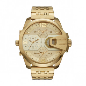 Watch strap Diesel DZ7447 Steel Gold Toned 28mm