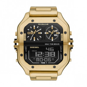 Watch strap Diesel DZ7454 Steel Gold Toned 28mm