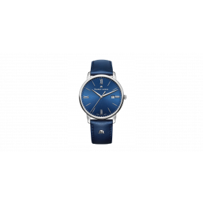 Watch strap Maurice Lacroix EL1118-SS001-410-1 Leather Blue 20mm