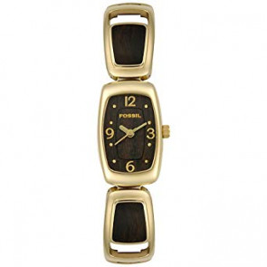 Watch strap Fossil ES2172 Steel Gold Toned 18mm
